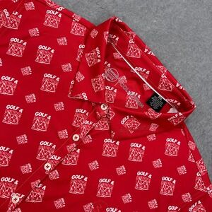 Swing Juice Polo Mens XXL Red Golf‎ Pizza AOP Bamboo Outdoor Performance Shirt